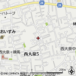 東京都練馬区西大泉5丁目25-49周辺の地図