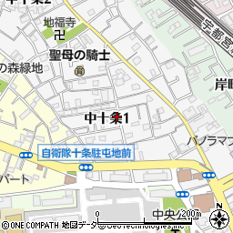 〒114-0032 東京都北区中十条の地図