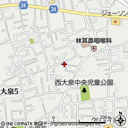 東京都練馬区西大泉5丁目12-12周辺の地図