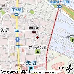 千葉県松戸市下矢切86周辺の地図