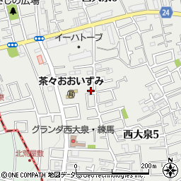 東京都練馬区西大泉5丁目30-22周辺の地図