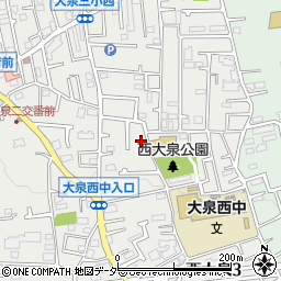 東京都練馬区西大泉3丁目20-25周辺の地図