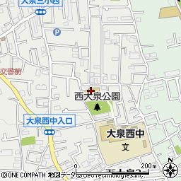 練馬区　西大泉児童館周辺の地図