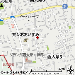 東京都練馬区西大泉5丁目25-26周辺の地図