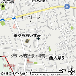 東京都練馬区西大泉5丁目25-27周辺の地図