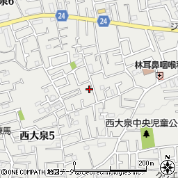 東京都練馬区西大泉5丁目9-34周辺の地図
