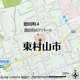 東村山市立　廻田公民館周辺の地図