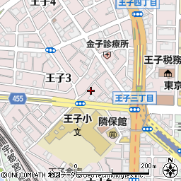 東京都北区王子3丁目10-4周辺の地図