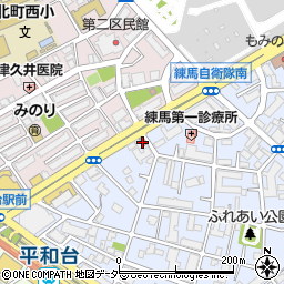 練馬平和台郵便局周辺の地図