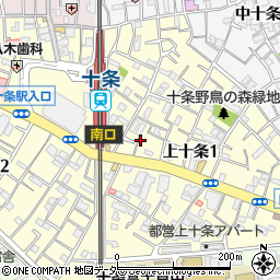 東京都北区上十条1丁目19周辺の地図