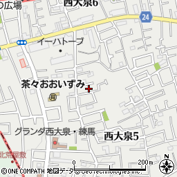 東京都練馬区西大泉5丁目25-25周辺の地図