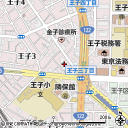 東京都北区王子3丁目11-12周辺の地図