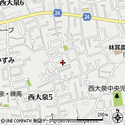 東京都練馬区西大泉5丁目9-11周辺の地図