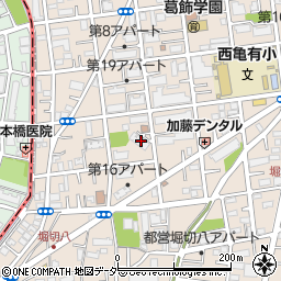 都営西亀有二丁目第１７アパート７号棟周辺の地図
