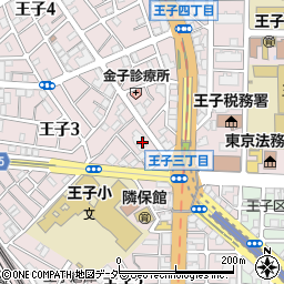 東京都北区王子3丁目11周辺の地図