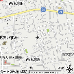 東京都練馬区西大泉5丁目25-45周辺の地図
