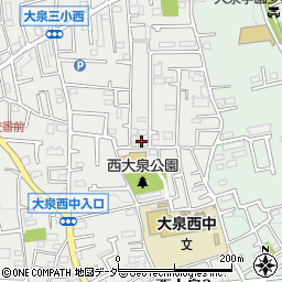 東京都練馬区西大泉3丁目25-1周辺の地図