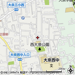 東京都練馬区西大泉3丁目25-3周辺の地図