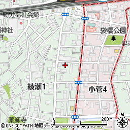 東京都足立区綾瀬1丁目29-4周辺の地図