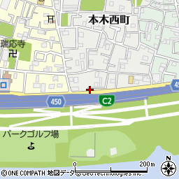 東京都足立区本木西町4周辺の地図