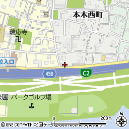 東京都足立区本木西町5周辺の地図
