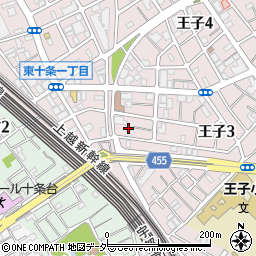 東京都北区王子3丁目2-13周辺の地図
