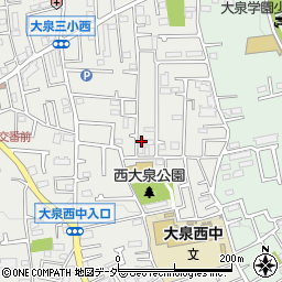東京都練馬区西大泉3丁目25-4周辺の地図