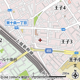 東京都北区王子3丁目2周辺の地図