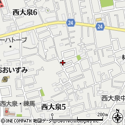 東京都練馬区西大泉5丁目9-15周辺の地図