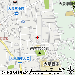 東京都練馬区西大泉3丁目25-5周辺の地図
