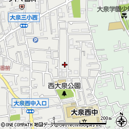 東京都練馬区西大泉3丁目25-25周辺の地図