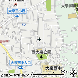 東京都練馬区西大泉3丁目25-6周辺の地図