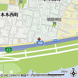 東京都足立区本木南町2周辺の地図