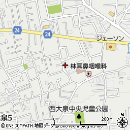 東京都練馬区西大泉5丁目3-10周辺の地図