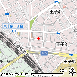 東京都北区王子3丁目3-13周辺の地図