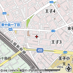 東京都北区王子3丁目3-12周辺の地図