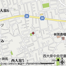 東京都練馬区西大泉5丁目9-28周辺の地図