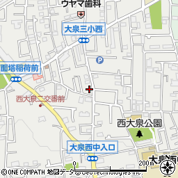 東京都練馬区西大泉3丁目30-25周辺の地図