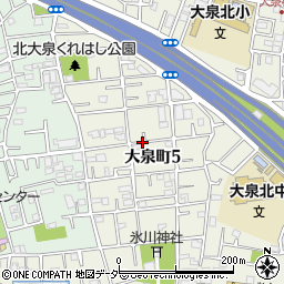 東京都練馬区大泉町5丁目周辺の地図