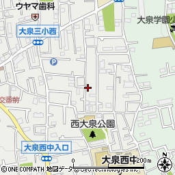 東京都練馬区西大泉3丁目25-7周辺の地図