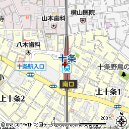東京都北区上十条1丁目12周辺の地図