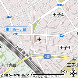 東京都北区王子3丁目3周辺の地図
