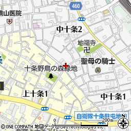 東京都北区中十条2丁目3-4周辺の地図