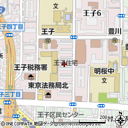 王子住宅周辺の地図