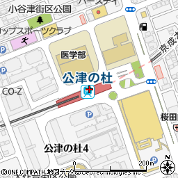 公津の杜駅周辺の地図