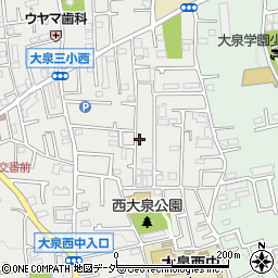東京都練馬区西大泉3丁目25-8周辺の地図