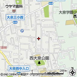 東京都練馬区西大泉3丁目25周辺の地図