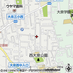 東京都練馬区西大泉3丁目25-9周辺の地図