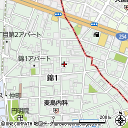 東京都練馬区錦1丁目周辺の地図