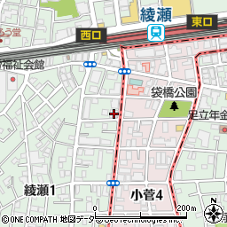 東京都足立区綾瀬1丁目31-11周辺の地図